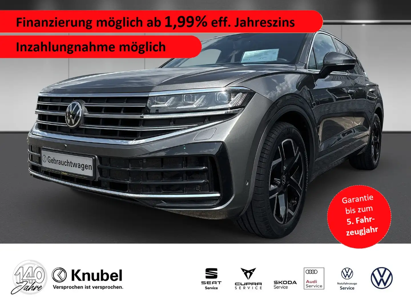 Volkswagen Touareg Elegance AHK Standh. 20" IQ.Light Navi Keyless ... Grau - 1