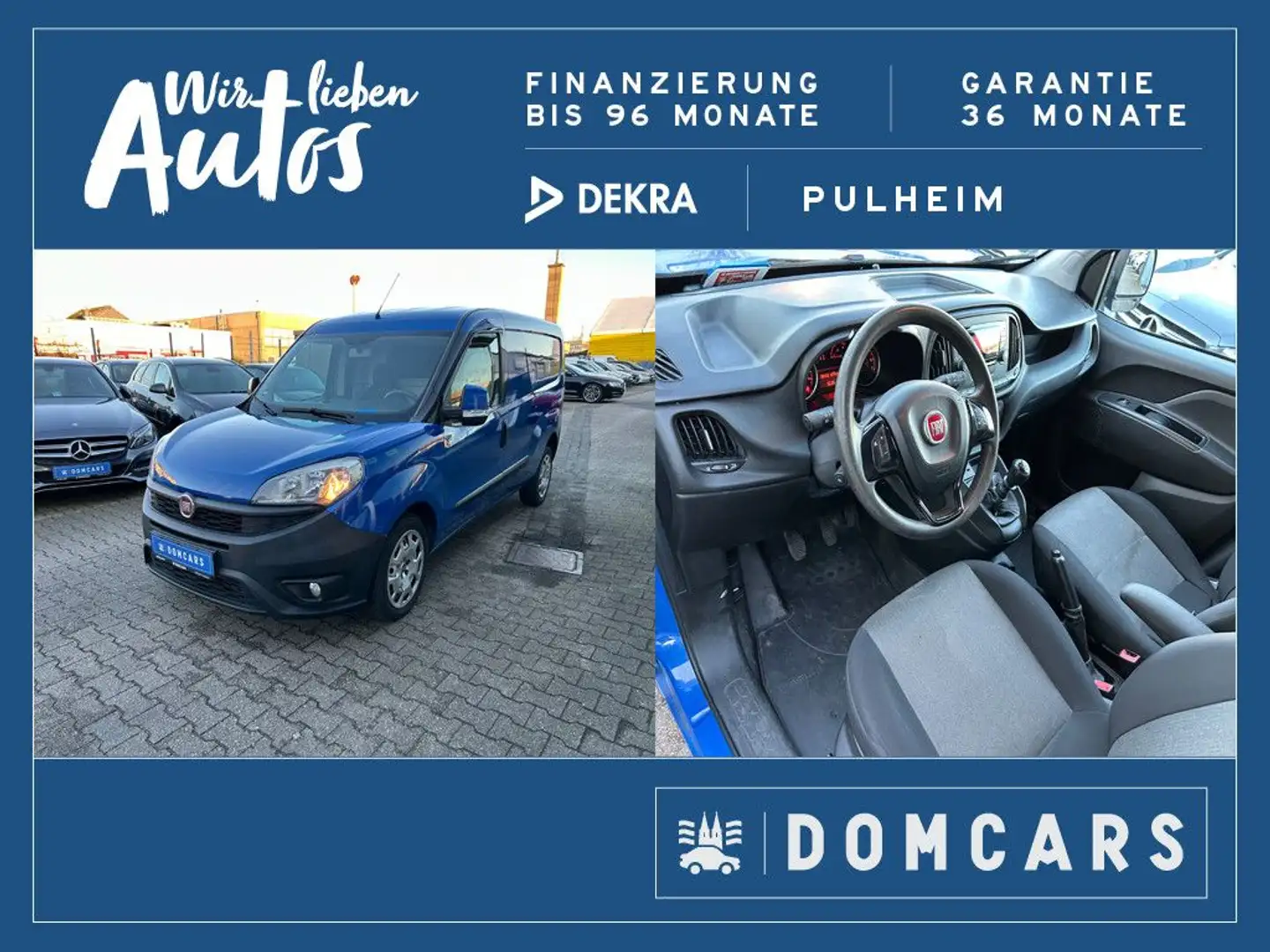 Fiat Doblo Doblò SX Maxi Kasten/KLIMA/AHK/SCHIEBETÜR/ Blau - 1
