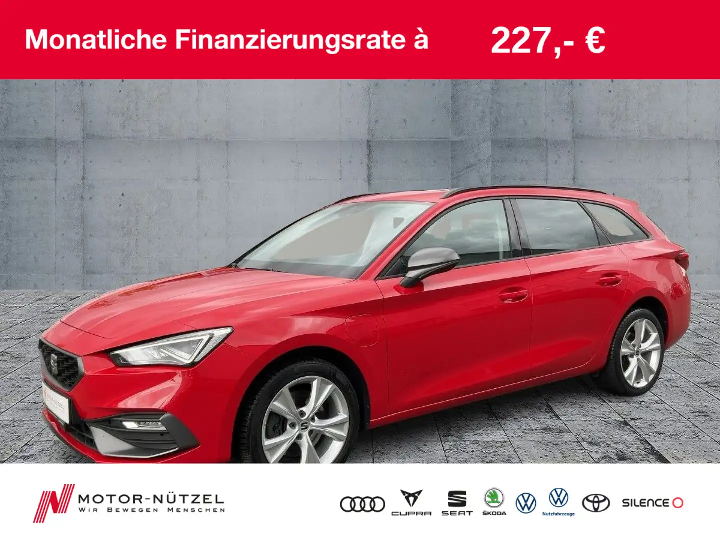SEAT Leon ST 1.4 TSI e-Hybrid FR 5JG+LED+PANO+ACC+NAV Rot - 1