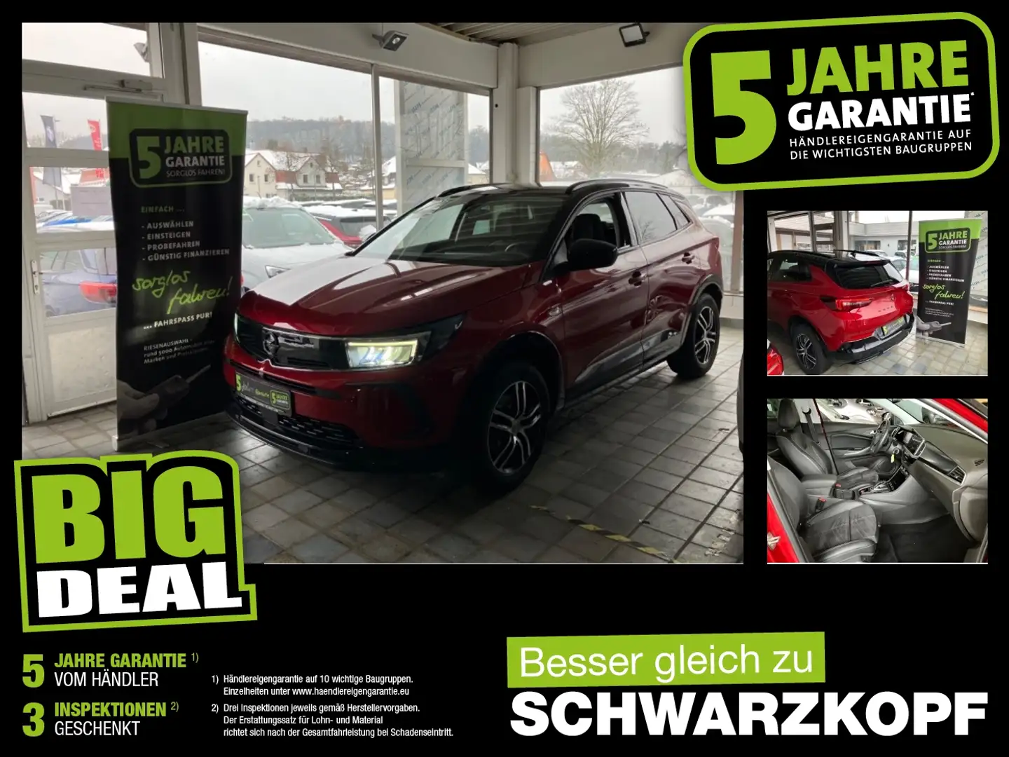 Opel Grandland 1.5D Fin. ab 2,99 % AHK,Navi,LED Rot - 1