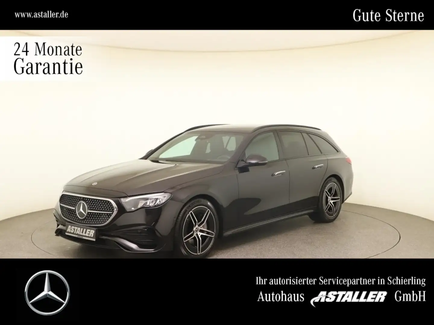 Mercedes-Benz E 200 T AMG Line 2x Night+AHK+Distr+LED+WiPa+19" Black - 1
