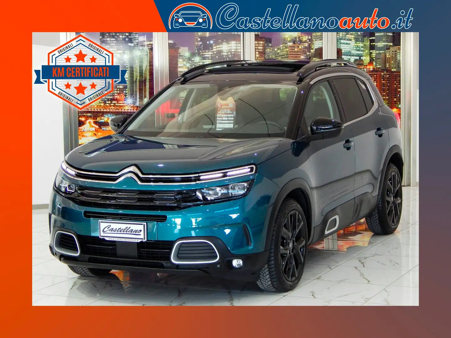 Citroen C5 Aircross 1.5 bluehdi Shine EAT8 TETTO-NAVI-PELLE-PARK-LED Blu/Azzurro - 1