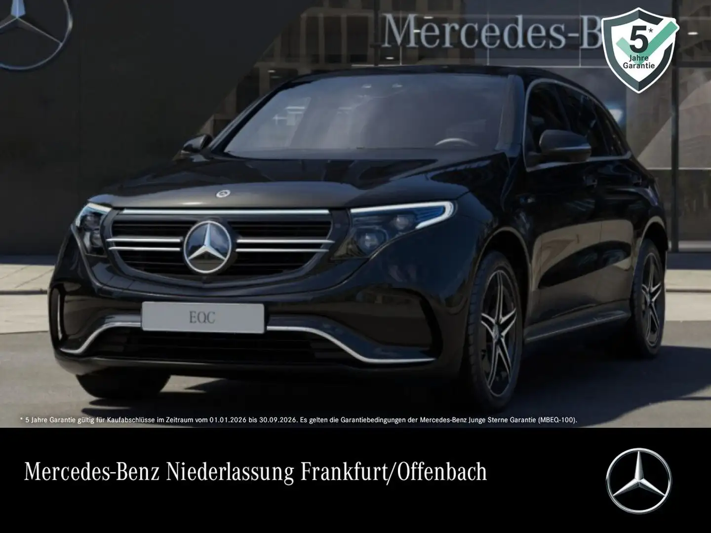 Mercedes-Benz EQC 400 4M AMG+360+AHK+MULTIBEAM+FAHRASS+KEYLESS Schwarz - 1