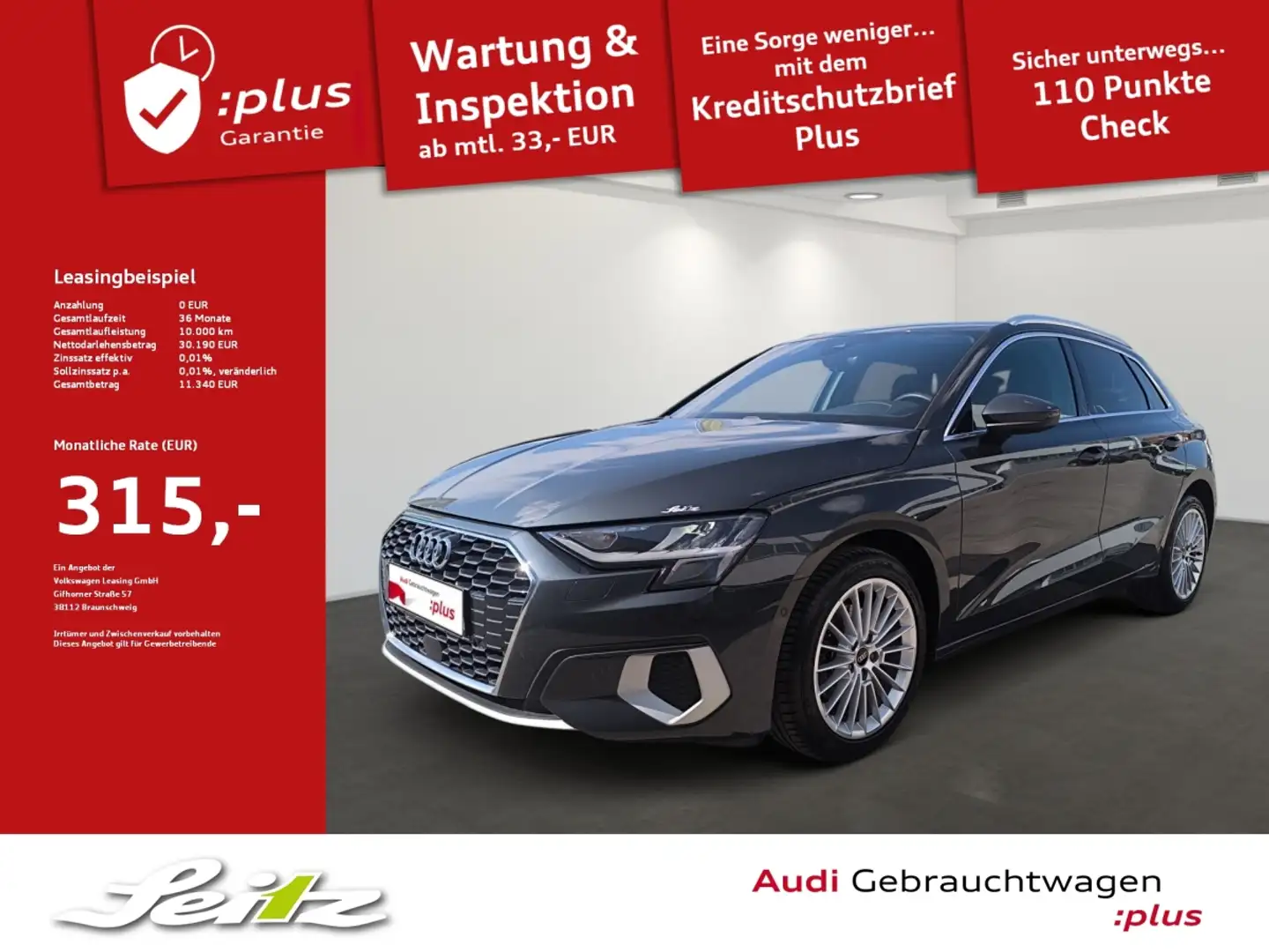Audi A3 Sportback 35 TFSI advanced *AHK*PARKSENSOR*SITZH* Gris - 1