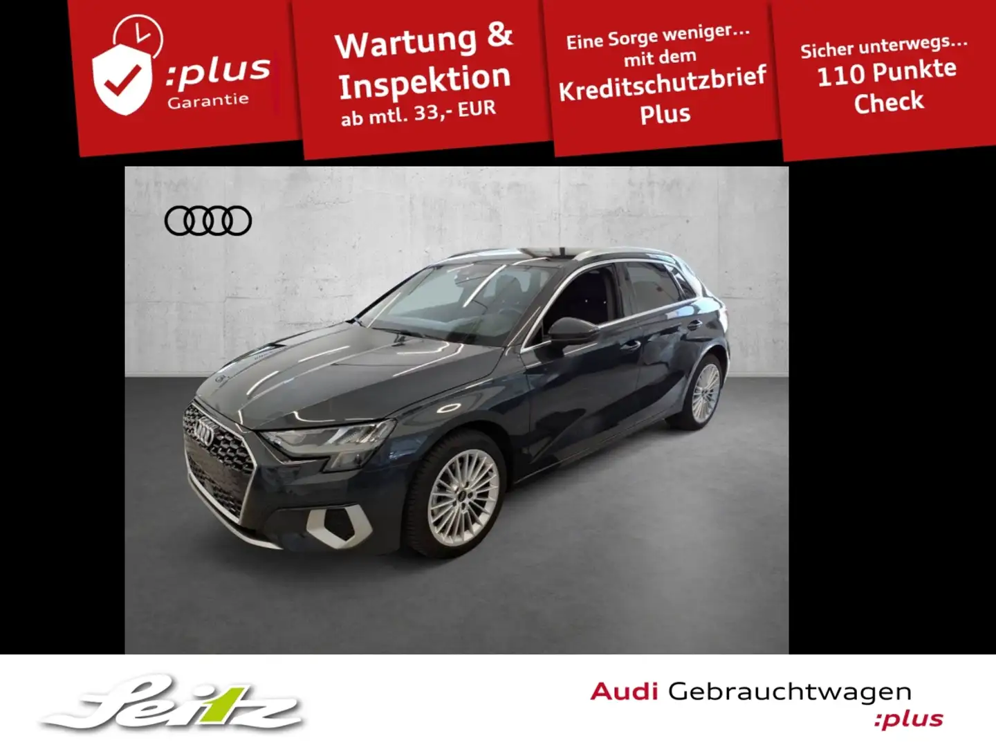 Audi A3 Sportback 35 TFSI advanced *AHK*PARKSENSOR*SITZH* Grau - 1