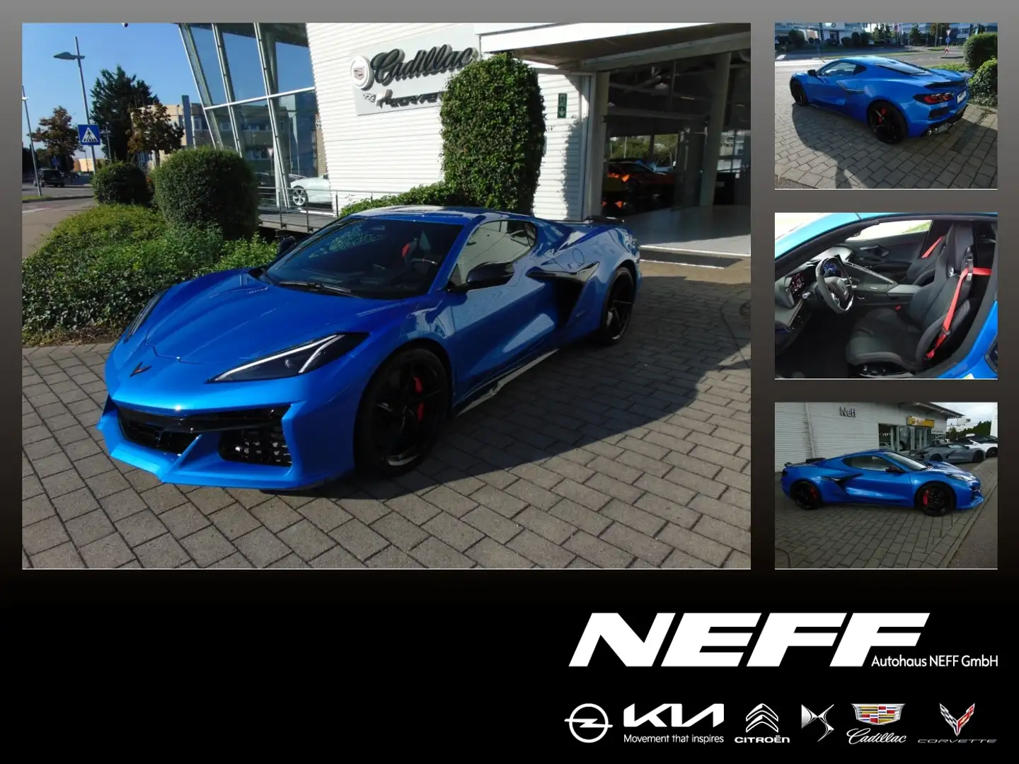 Corvette C8 E-Ray Europamodell Competitionsitze Front Lift Blau - 1