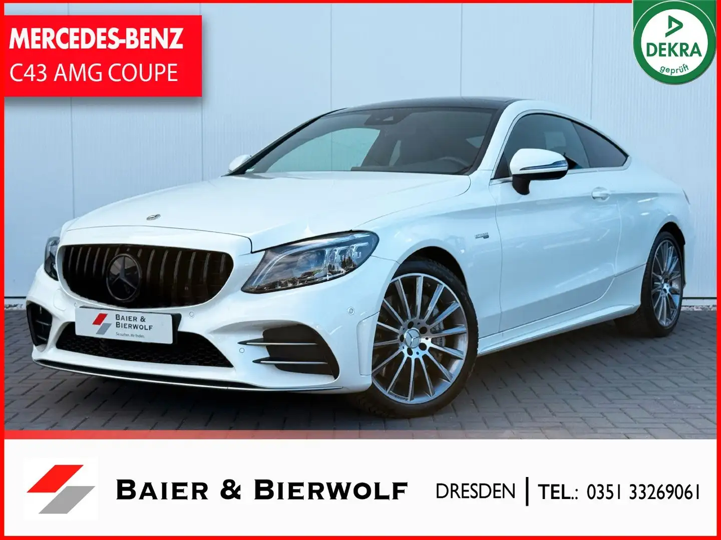 Mercedes-Benz C 43 AMG Coupe 4Matic MULITBEAM PANO SPORTAGA Weiß - 1
