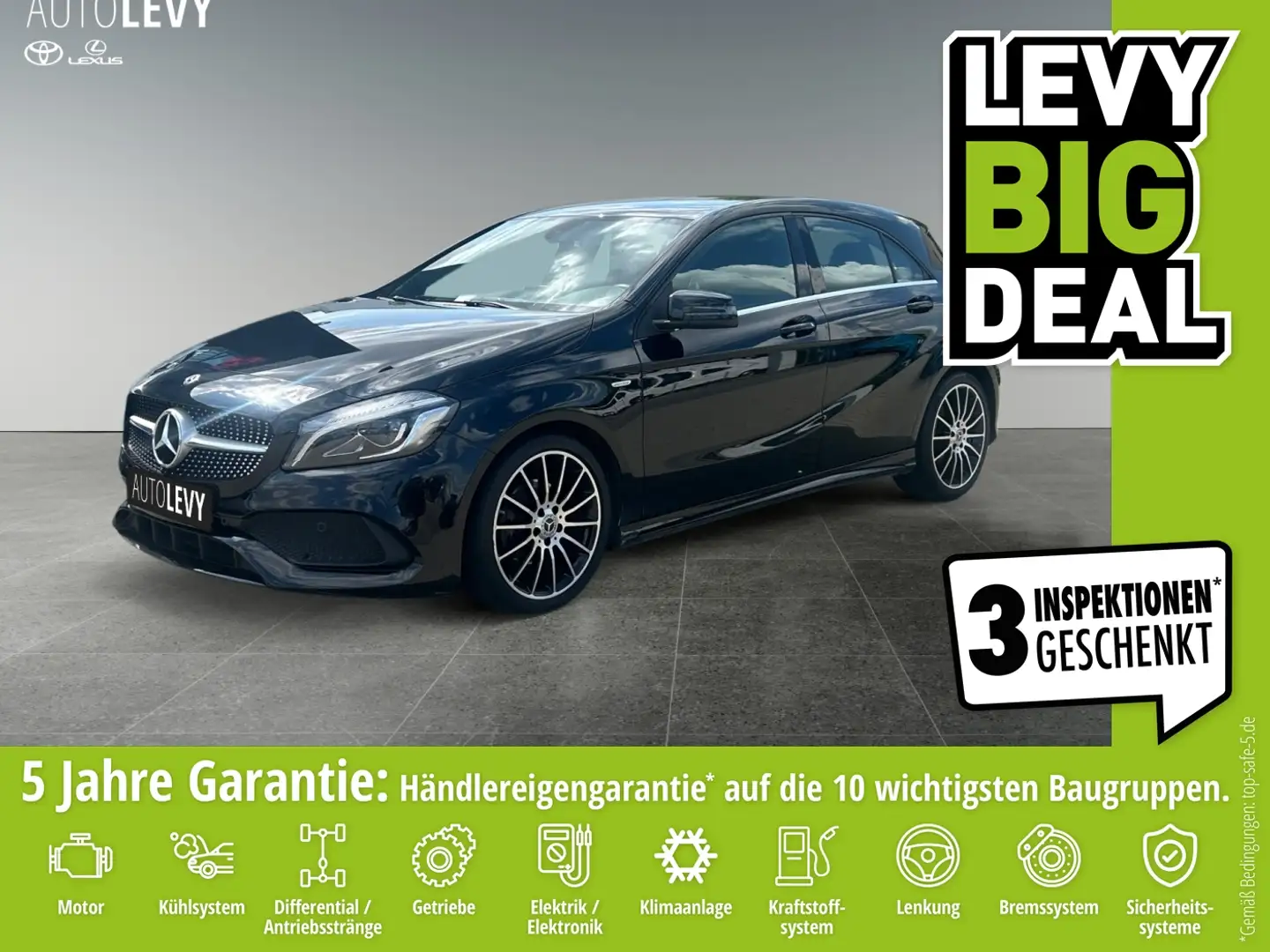 Mercedes-Benz A 180 A180 AMG-Line DCT LED*Alcantara*SHZ*Keyless Entry Black - 1