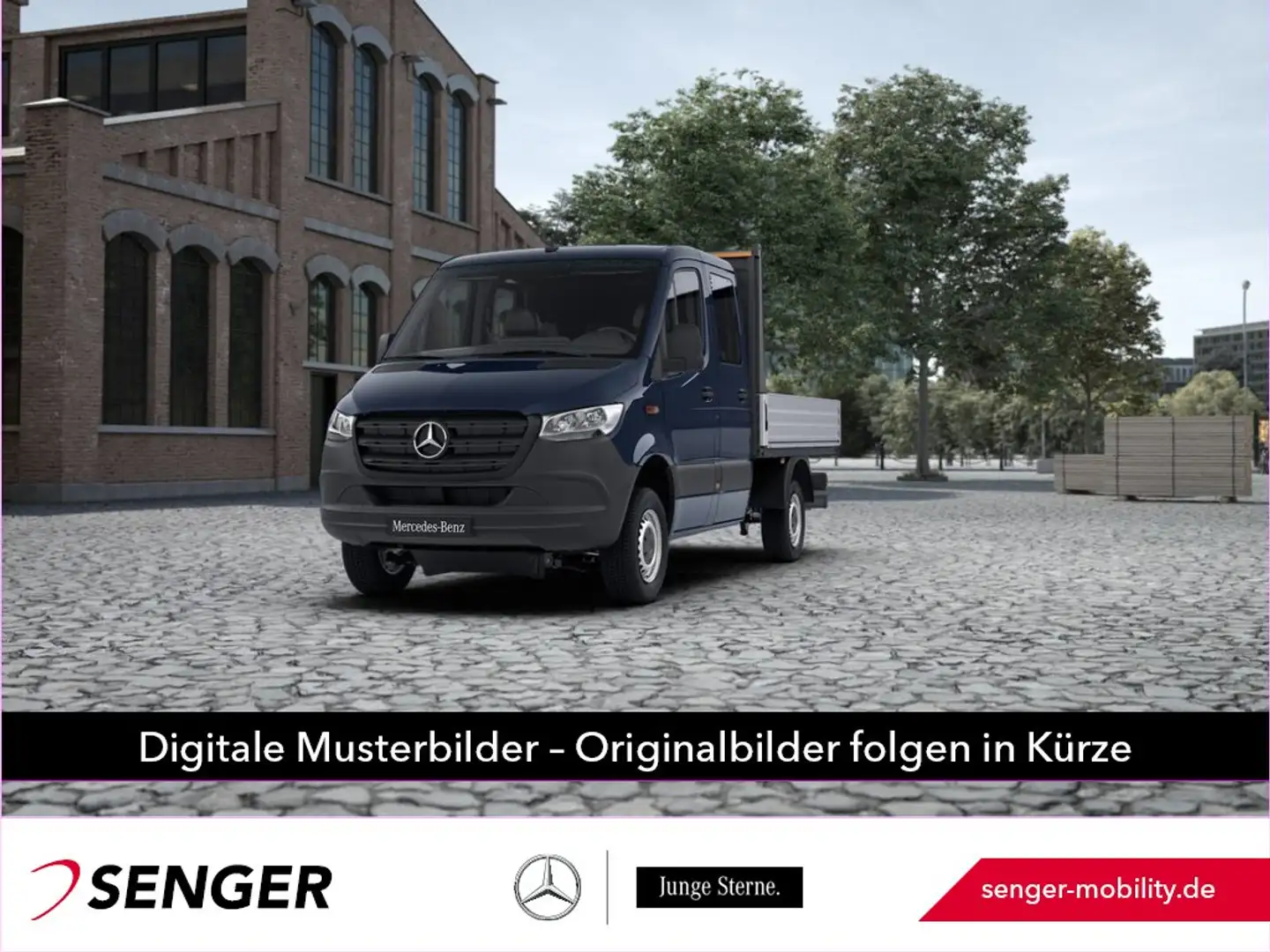Mercedes-Benz Sprinter 319 CD Pritsche DoKa L2 4x4 Stdhzg AHK Blau - 1