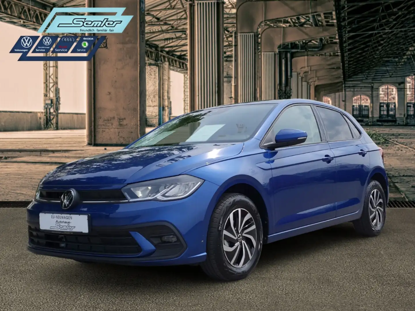 Volkswagen Polo 1.0 Life DSG LED SHZ R-KAM APP KLIMA PDC Blau - 2