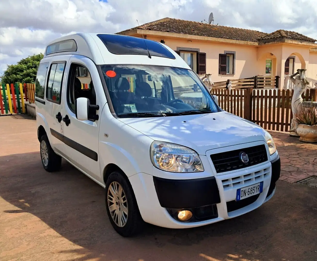 Fiat Doblo Doblò 1.4 benzina EURO4 TETTO ALTO TRASPORTO DISA Bianco - 1