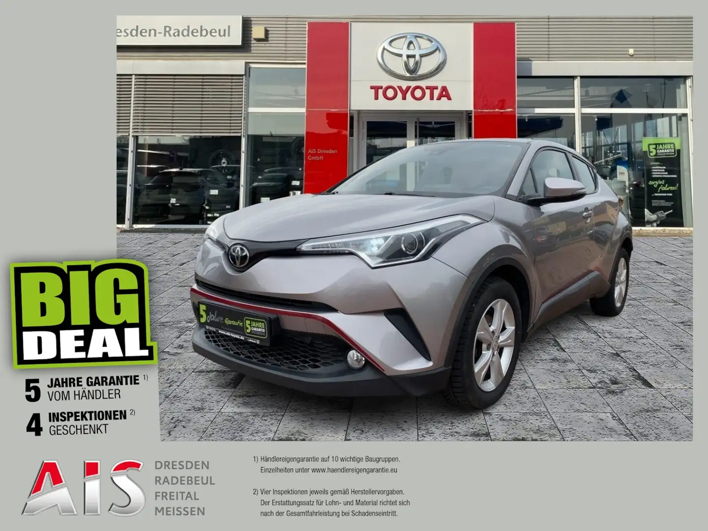 Toyota C-HR 1.2 Turbo Flow KAM*DAB*SHZ*ACC Argent - 1
