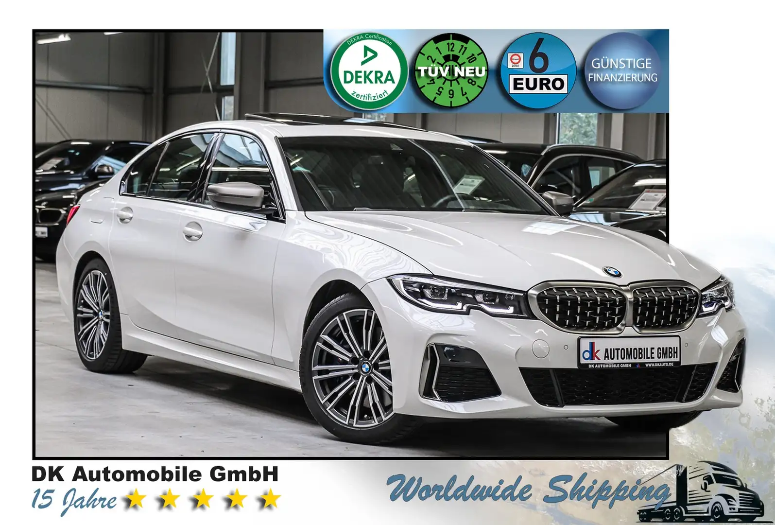 BMW M340i Limousine Sport-Aut/KAMERA/HEAD UP/GLASDACH/ Weiß - 1