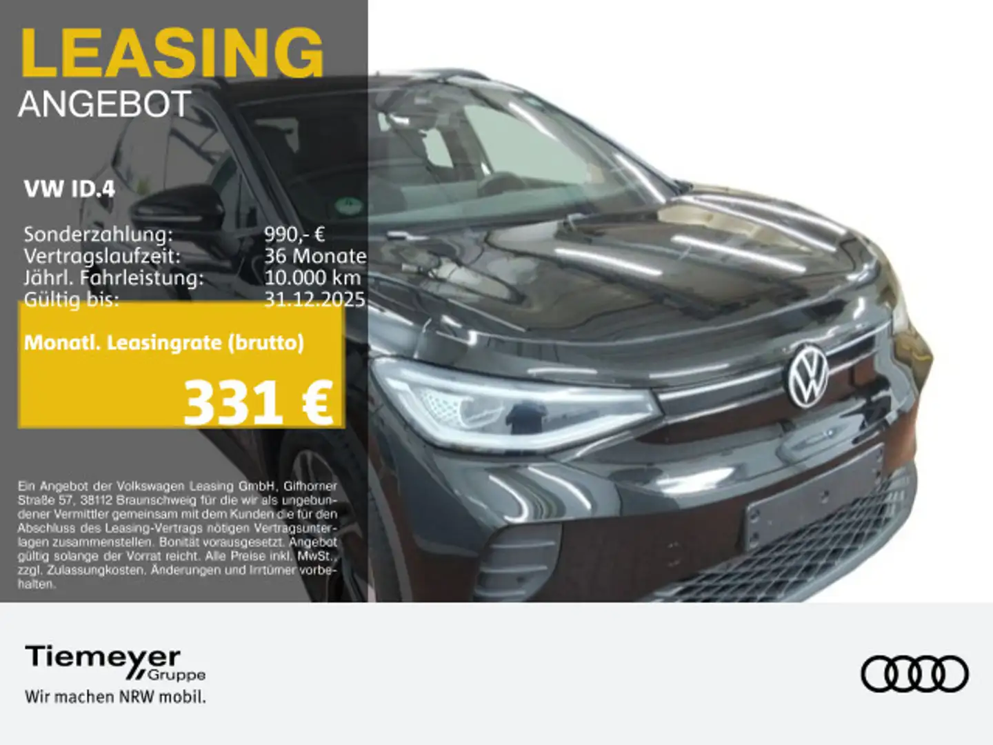 Volkswagen ID.4 PRO 286PS LM19 WÄRMEPUMPE NAVI SITZHZG Schwarz - 1