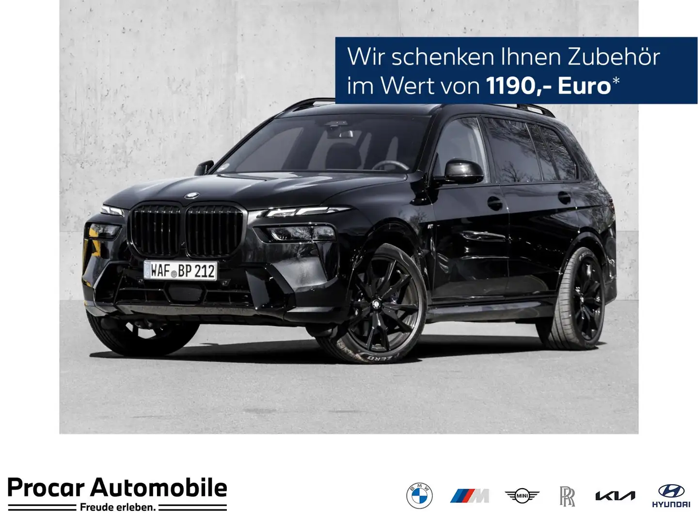 BMW X7 xDrive40d MSport HUD PANO ACC AHK RFK NAVI Schwarz - 1
