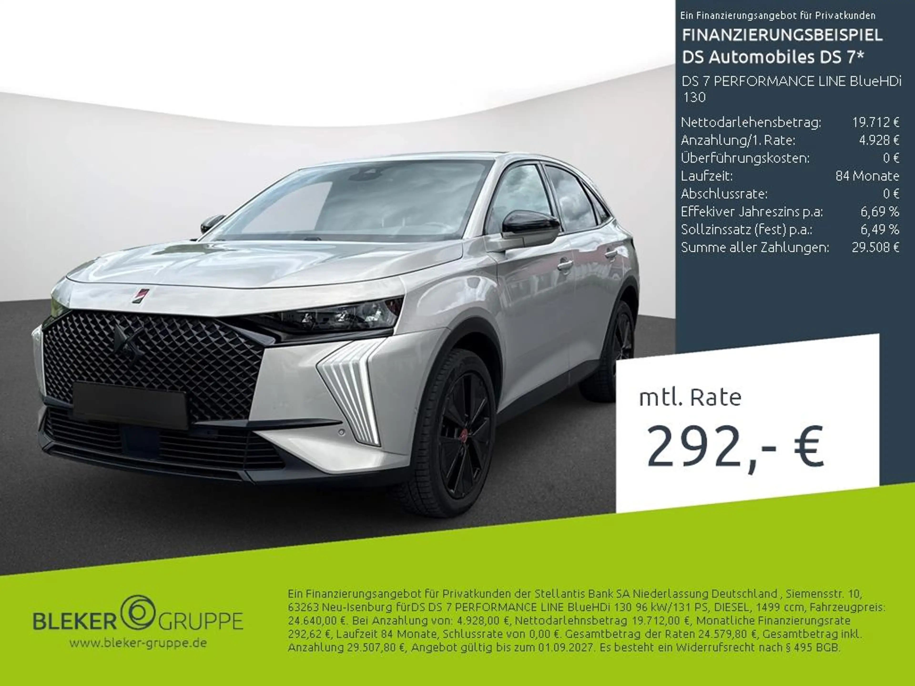 DS Automobiles DS 7 DS 7 PERFORMANCE LINE BlueHDi 130