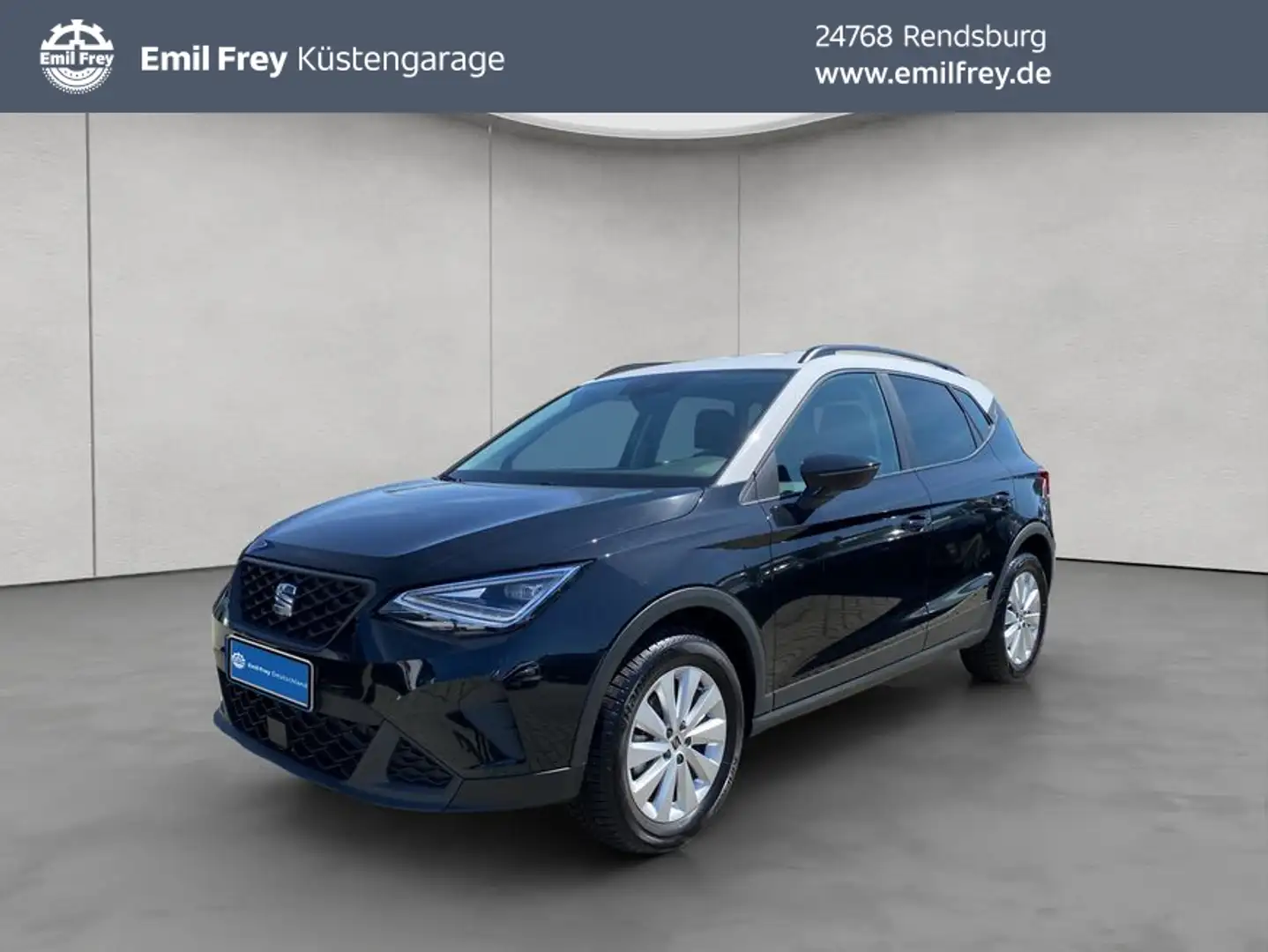 SEAT Arona 1.0 TSI DSG Style AHK NAV PDC SHZ FULL LIN Schwarz - 1