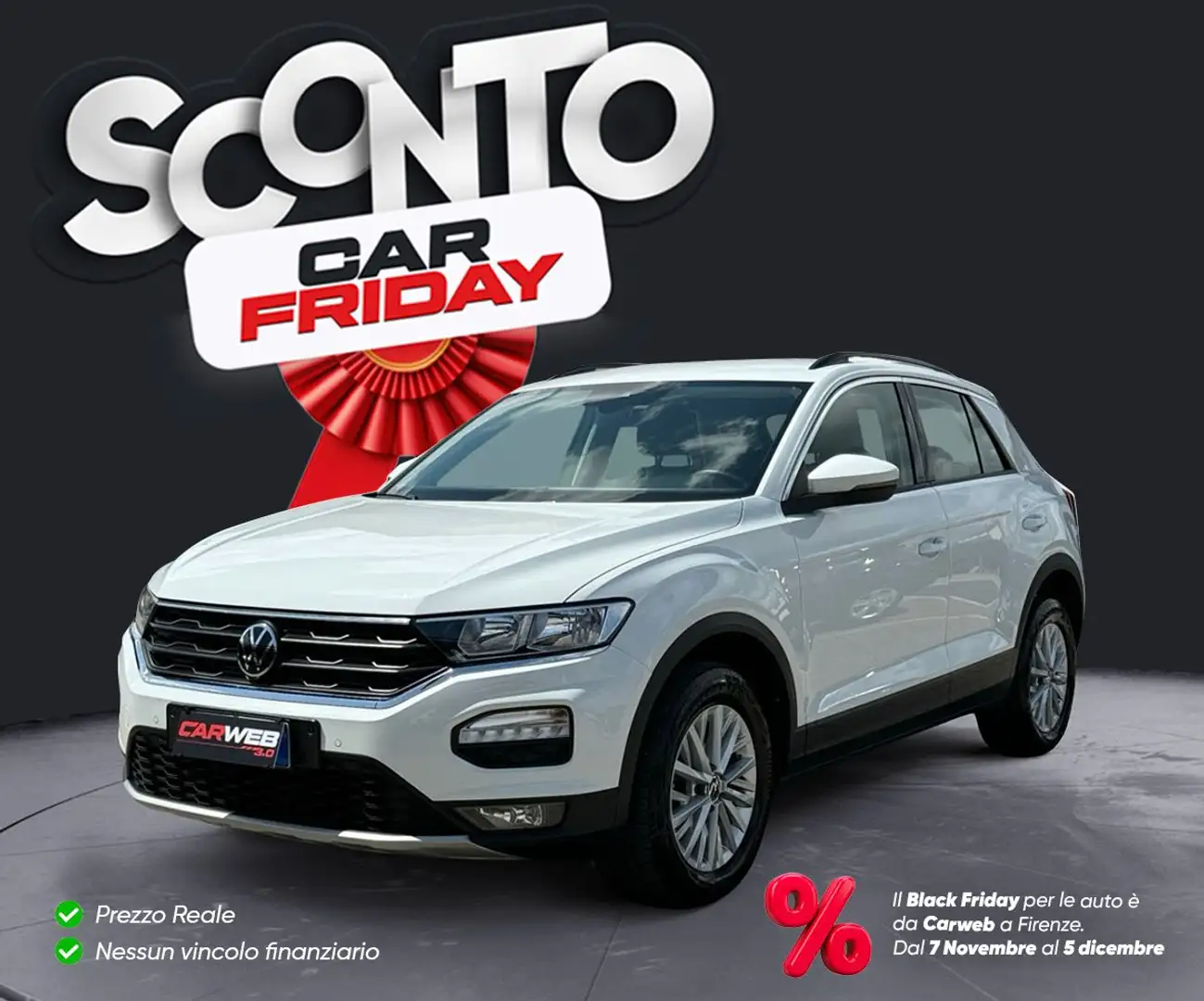 Volkswagen T-Roc 1.0 TSI Style 110CV Blanc - 1