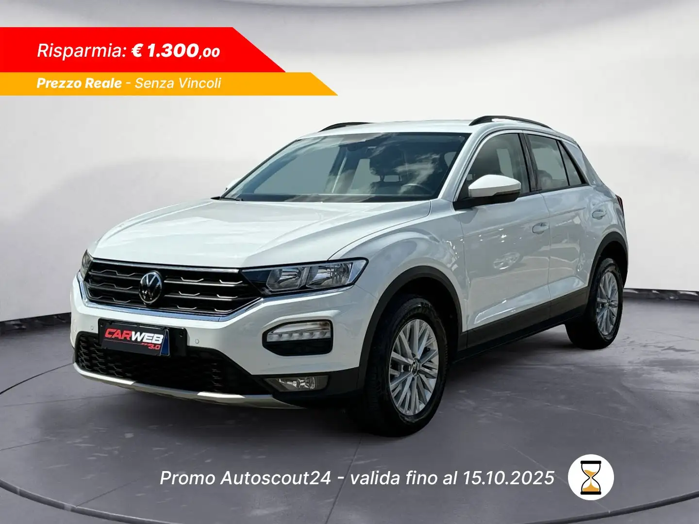 Volkswagen T-Roc 1.0 TSI Style 110CV Blanc - 1