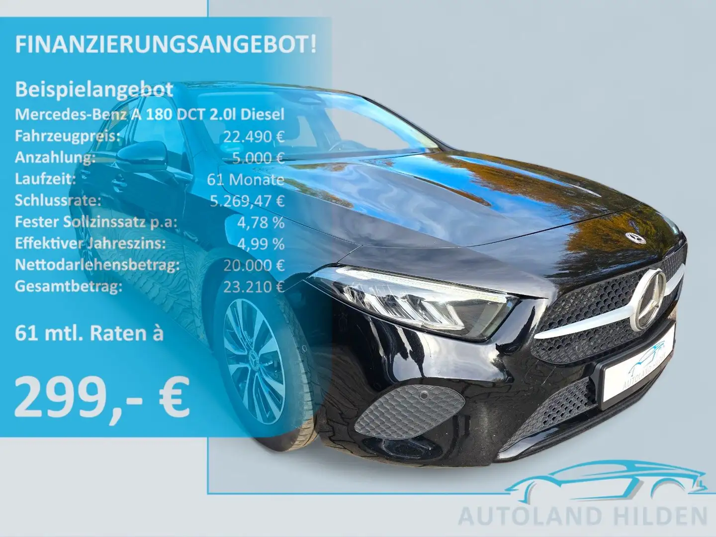 Mercedes-Benz A 180 DCT 2.0l Diesel Automat./Kamera/LED/1 Hand Schwarz - 1