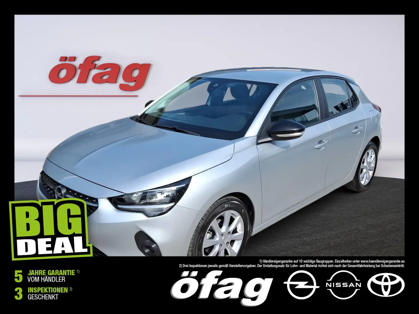 Opel Corsa 1.2 Euro 6.4 Edition SHZ+Kam. Silber - 1