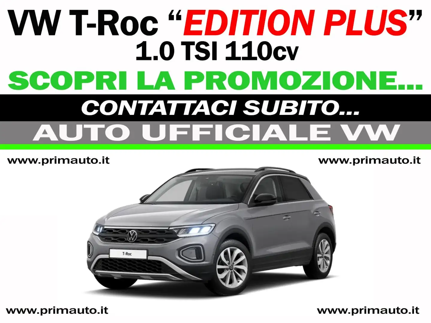 Volkswagen T-Roc 1.0 TSI "EDITION PLUS" - UFFICIALE VW - OFFERTA ! Grigio - 1