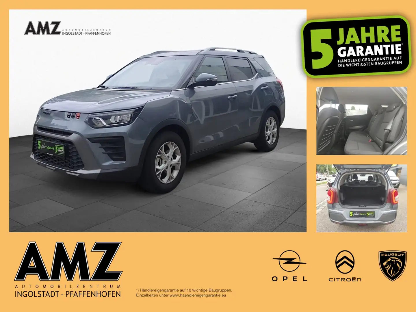 SsangYong Tivoli Grand Quartz Autom. KAM Klimaauto Winter-P Grijs - 1