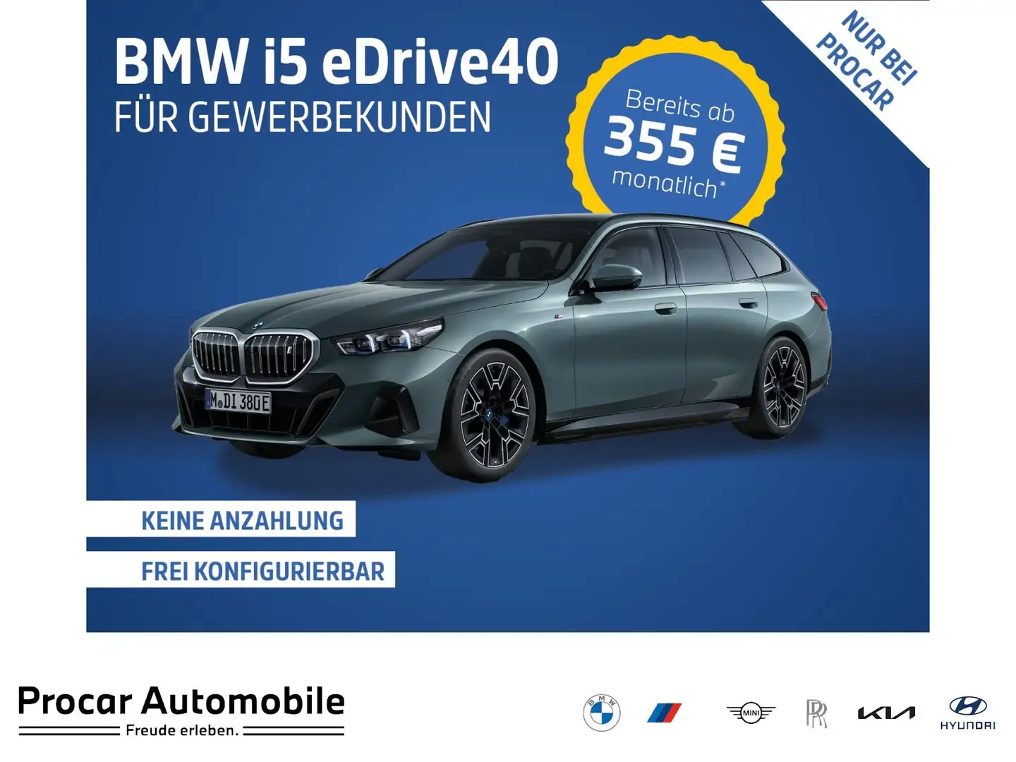 BMW i5 eDrive40 AKTIONSANGEBOT! GEW. LEAS. AB 355,- NETTO Weiß - 1