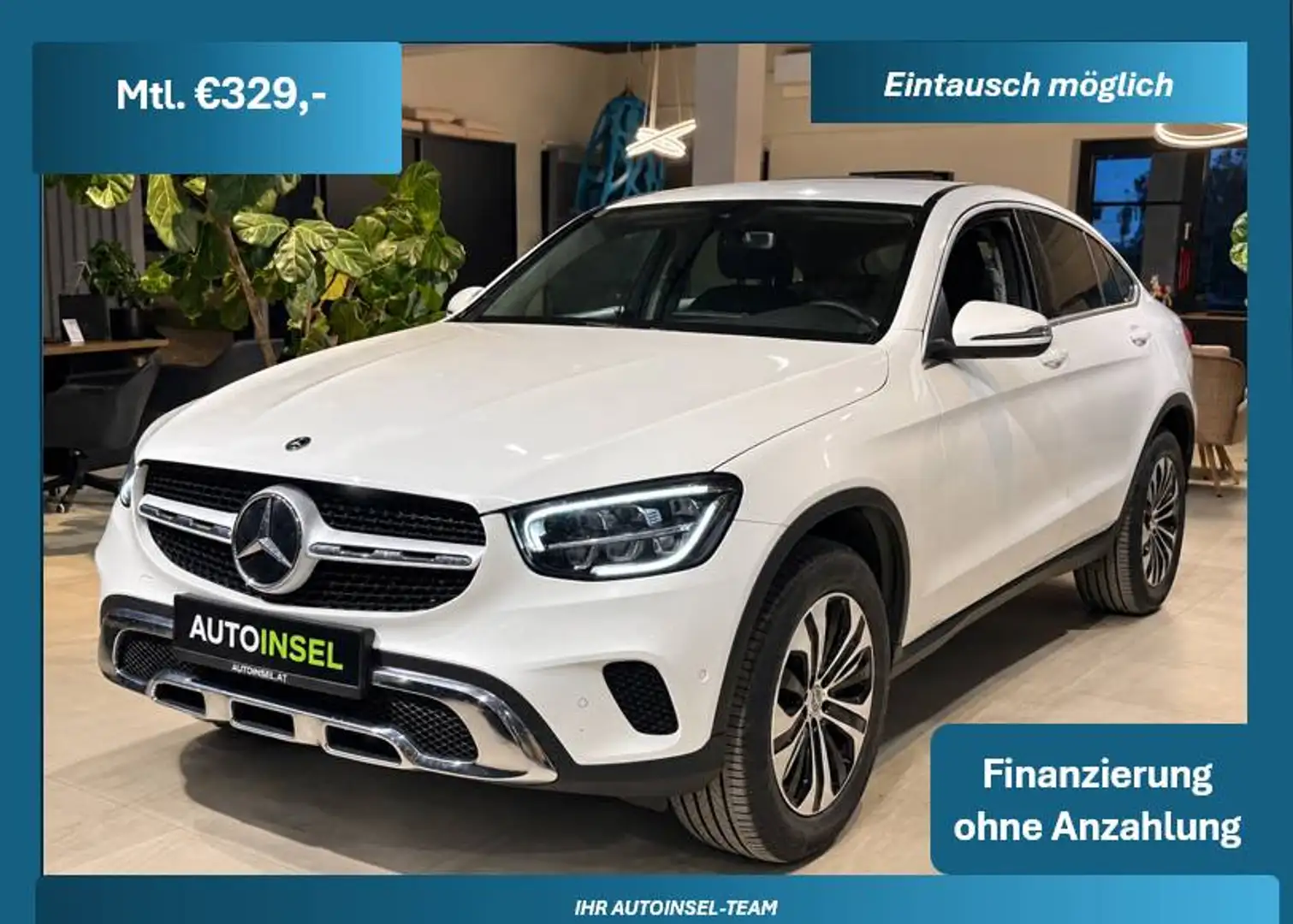 Mercedes-Benz GLC 300 GLC 300 de 4Matic Coupe 1.Besitz-leasingfähig-SR&WR Weiß - 1