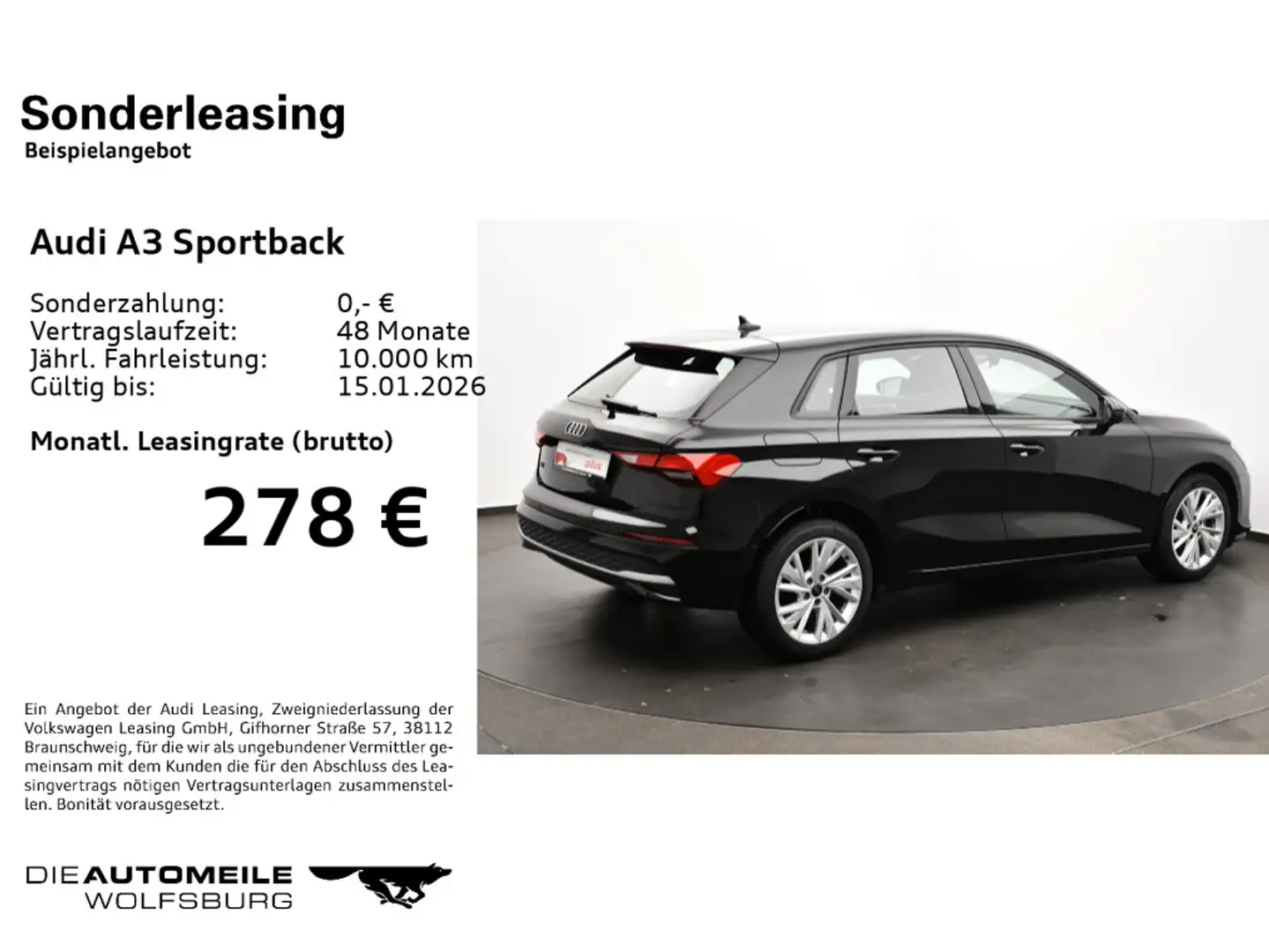 Audi A3 30 TFSI advanced AHK/Business/Sound Schwarz - 2