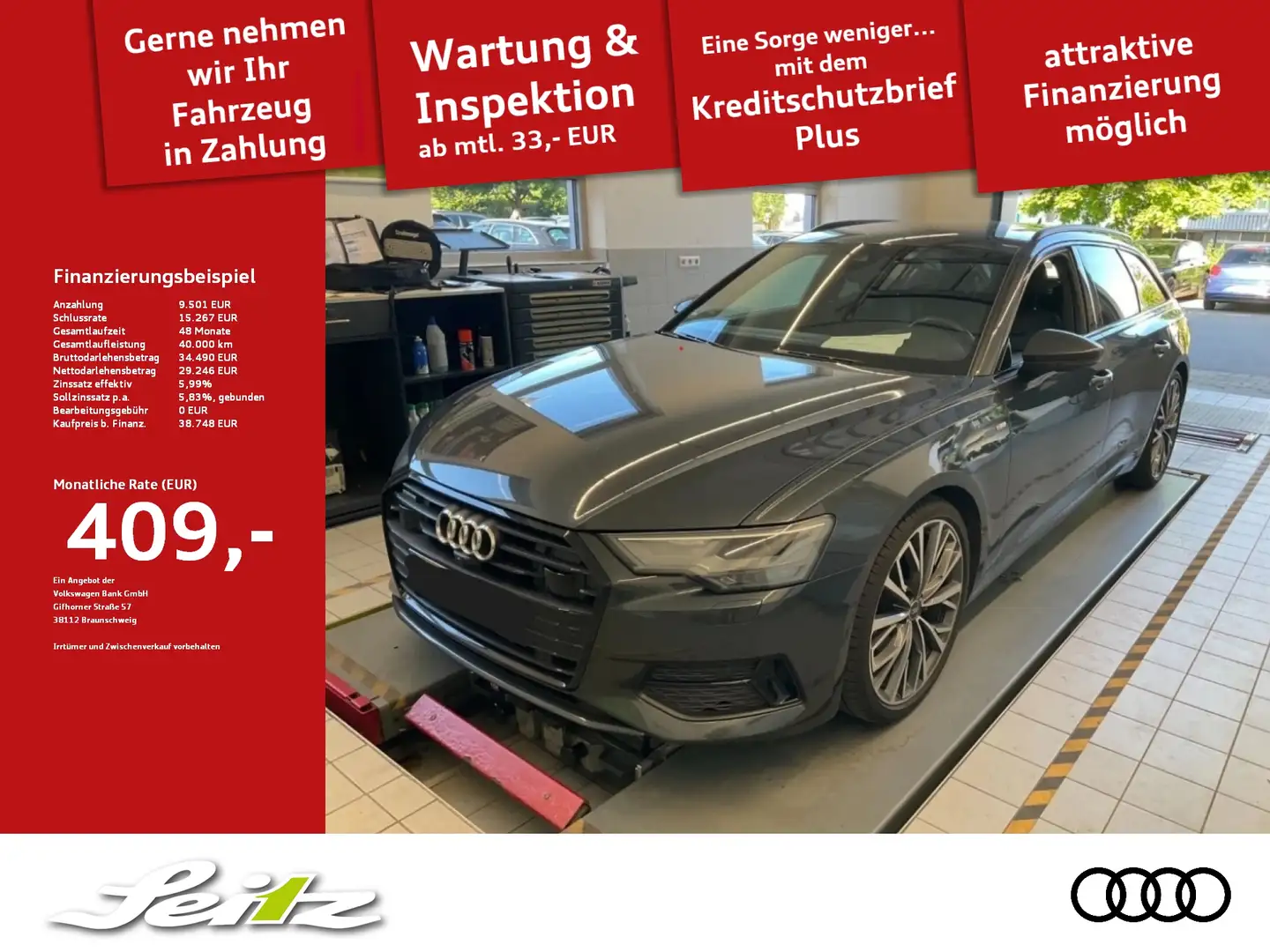Audi A6 Avant 40 TDI quattro sport Grigio - 1