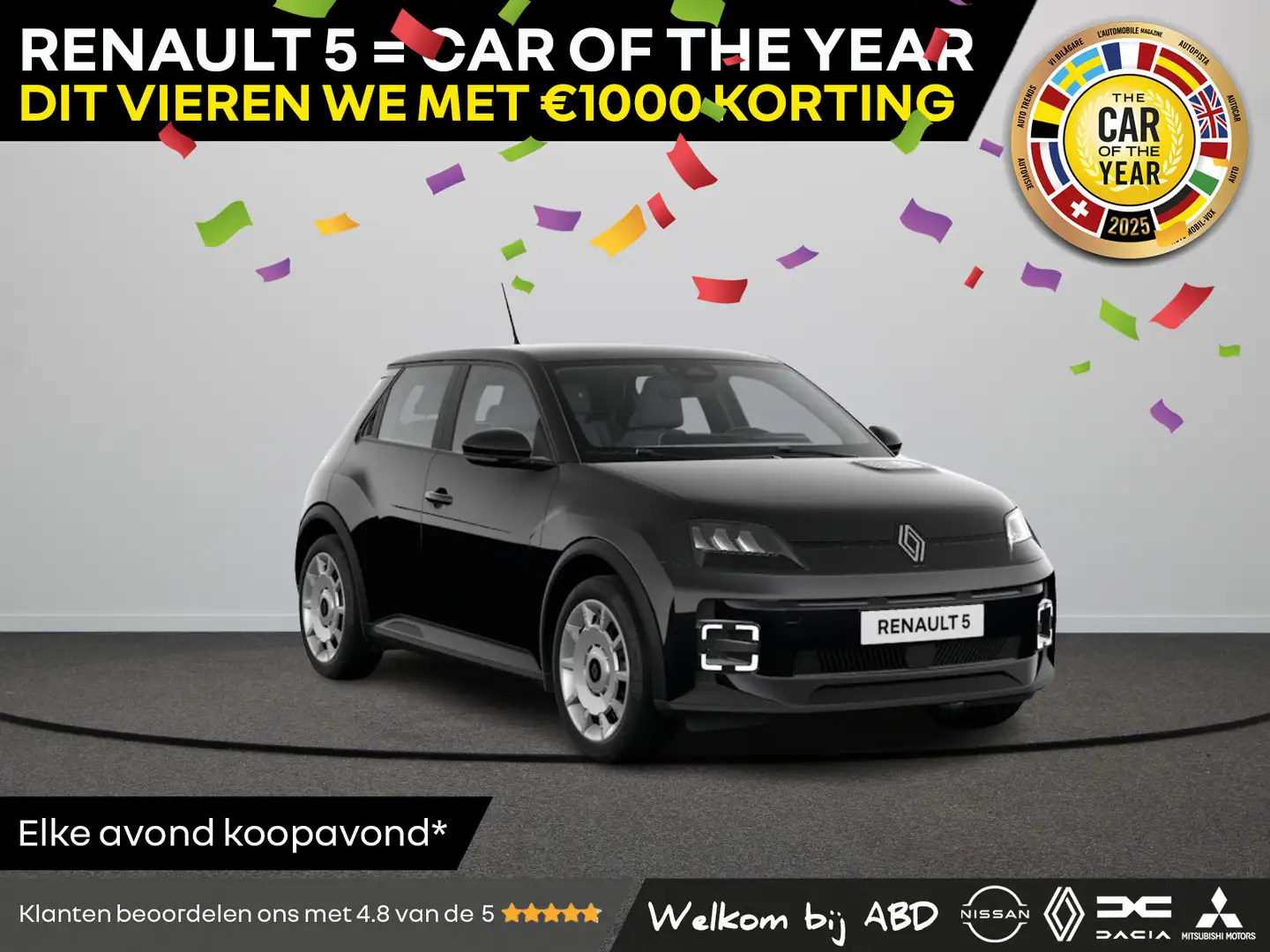 Renault R 5 FIVE Urban range | Cruise control met snelheidsbeg Zwart - 1