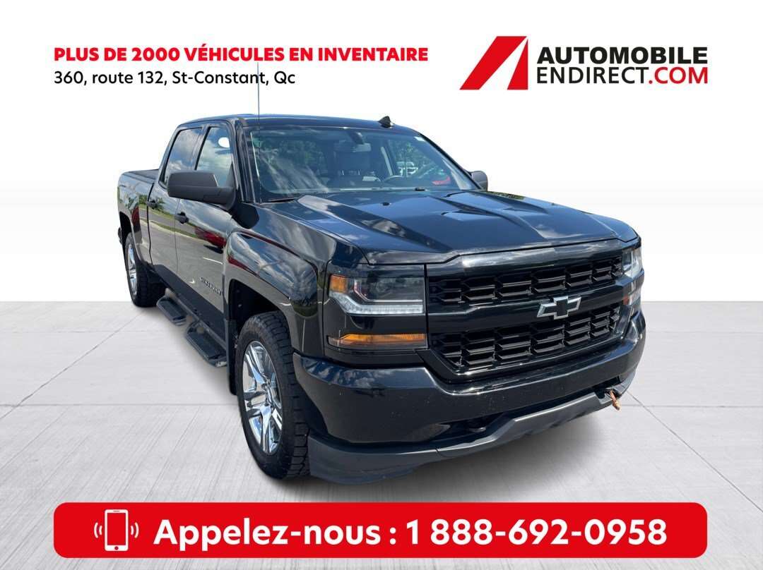 2018 Chevrolet Silverado 1500 Custom Crew Cab 4X4 5.3L Mags Sièges chauffants Ca