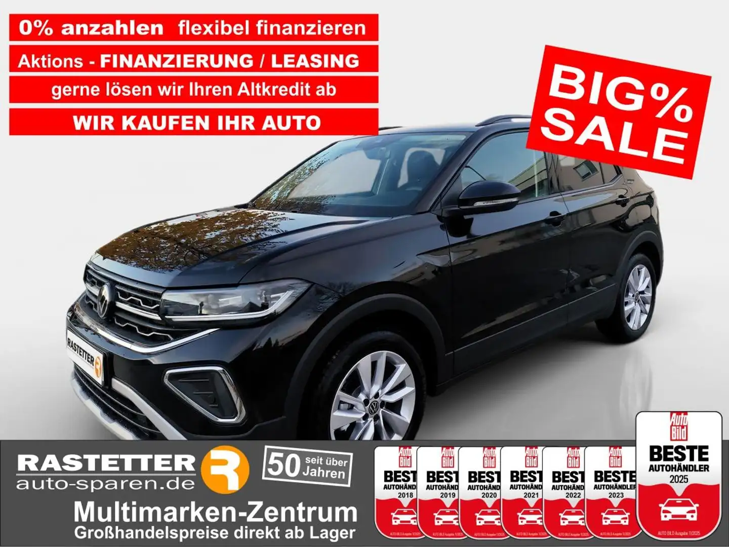 Volkswagen T-Cross TSI DSG Life Matrix+Kamera+ACC+Keyless+CarPlayNavi Noir - 1