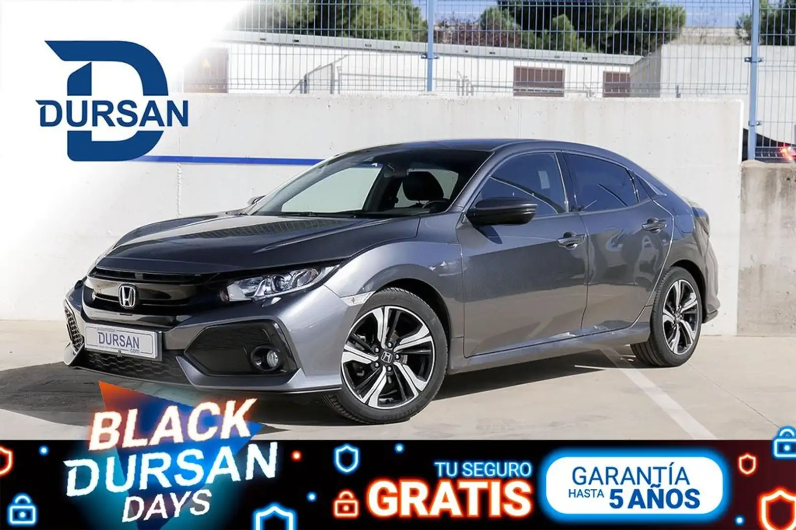 Honda Civic 1.0 VTEC Turbo Elegance Navi Gris - 1
