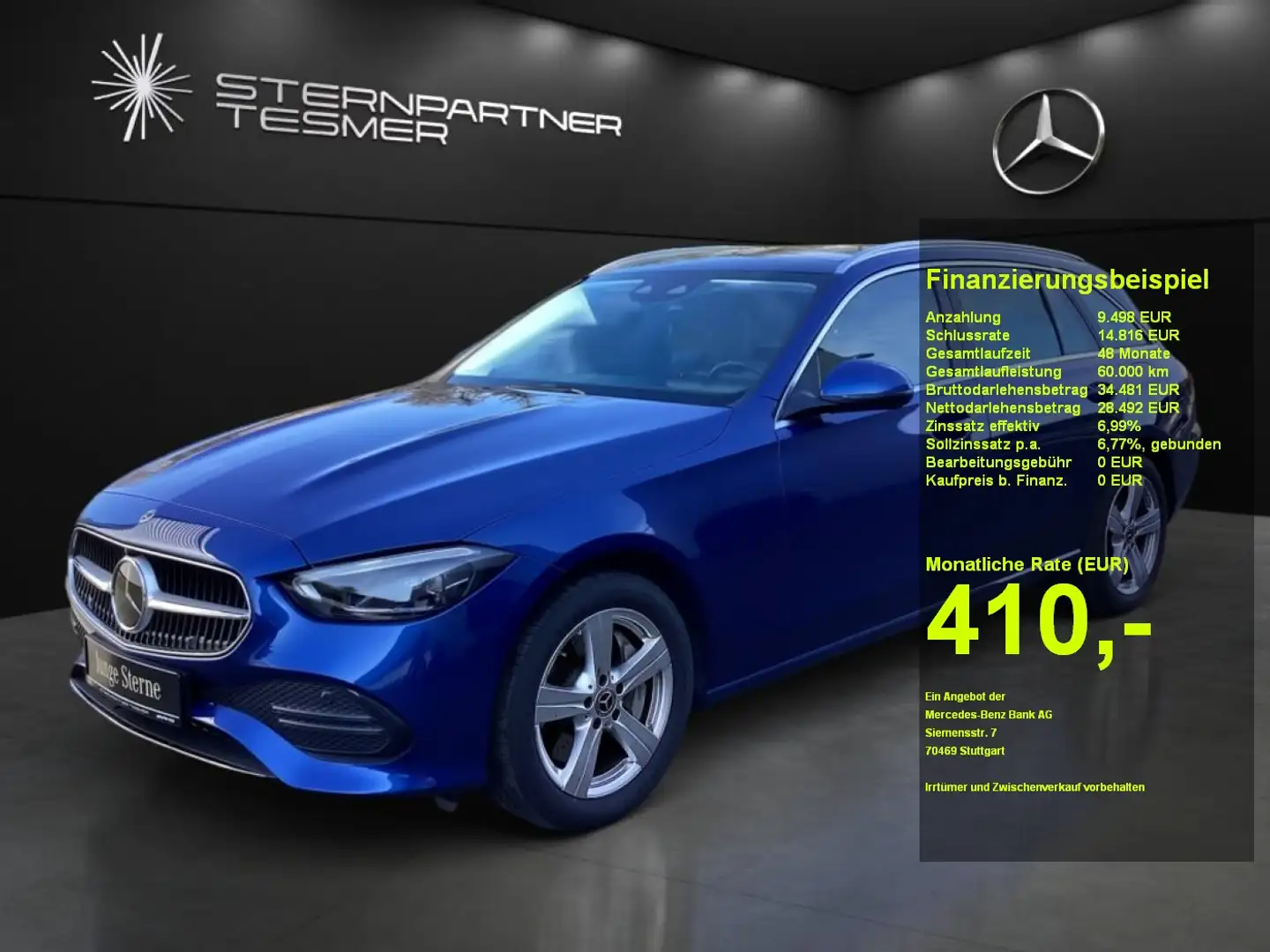 Mercedes-Benz C 300 e T Avantgarde+MBUX+Distro+AHK+PANO+LED Blau - 1