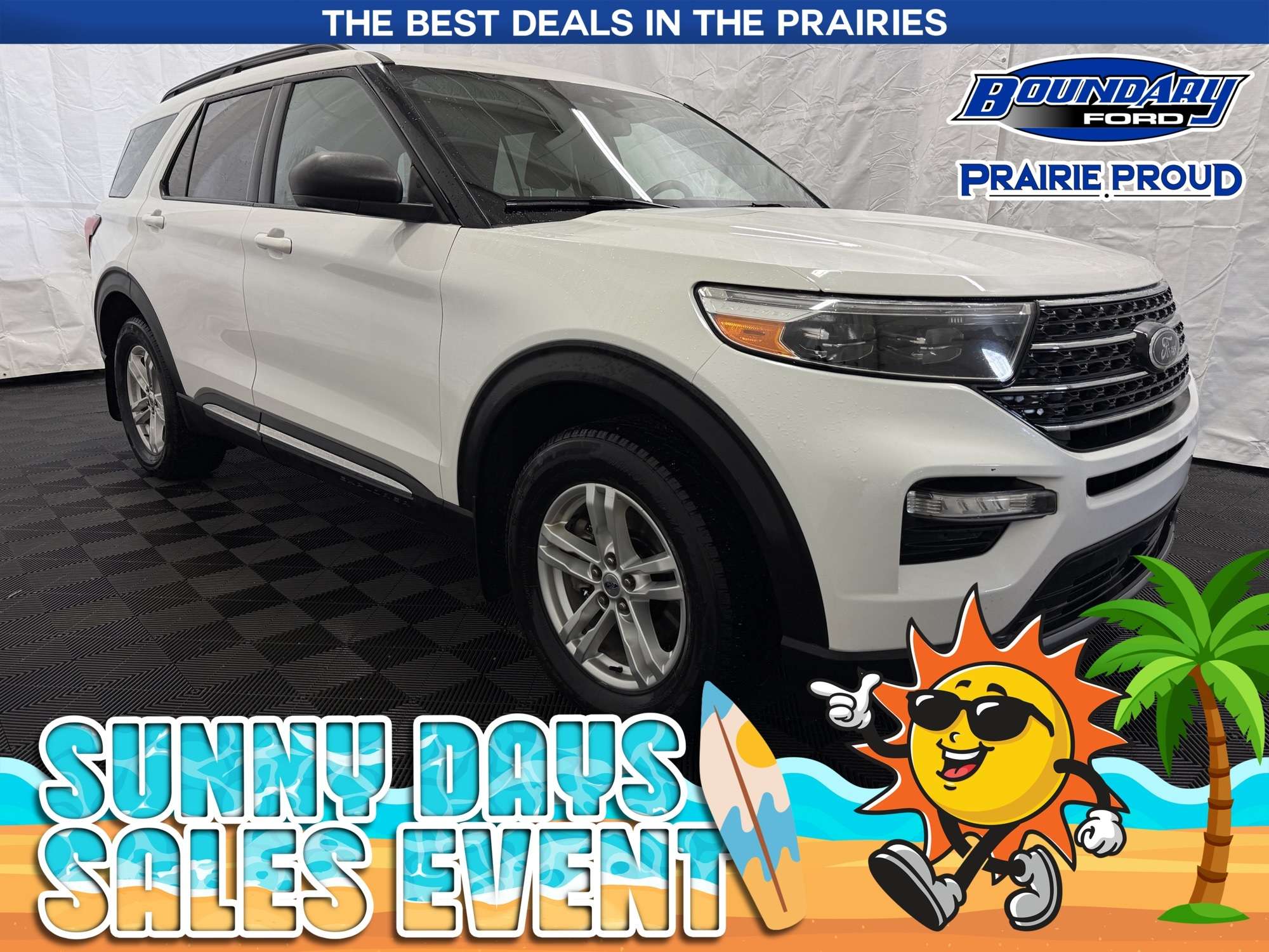 White 2020 Ford Explorer SUV / Crossover All-Wheel Drive Automatic
