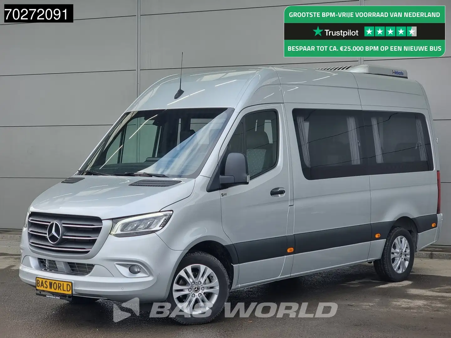 Mercedes-Benz Sprinter 319 CDI Automaat VIP Personenvervoer Taxi TV Webas Zilver - 1