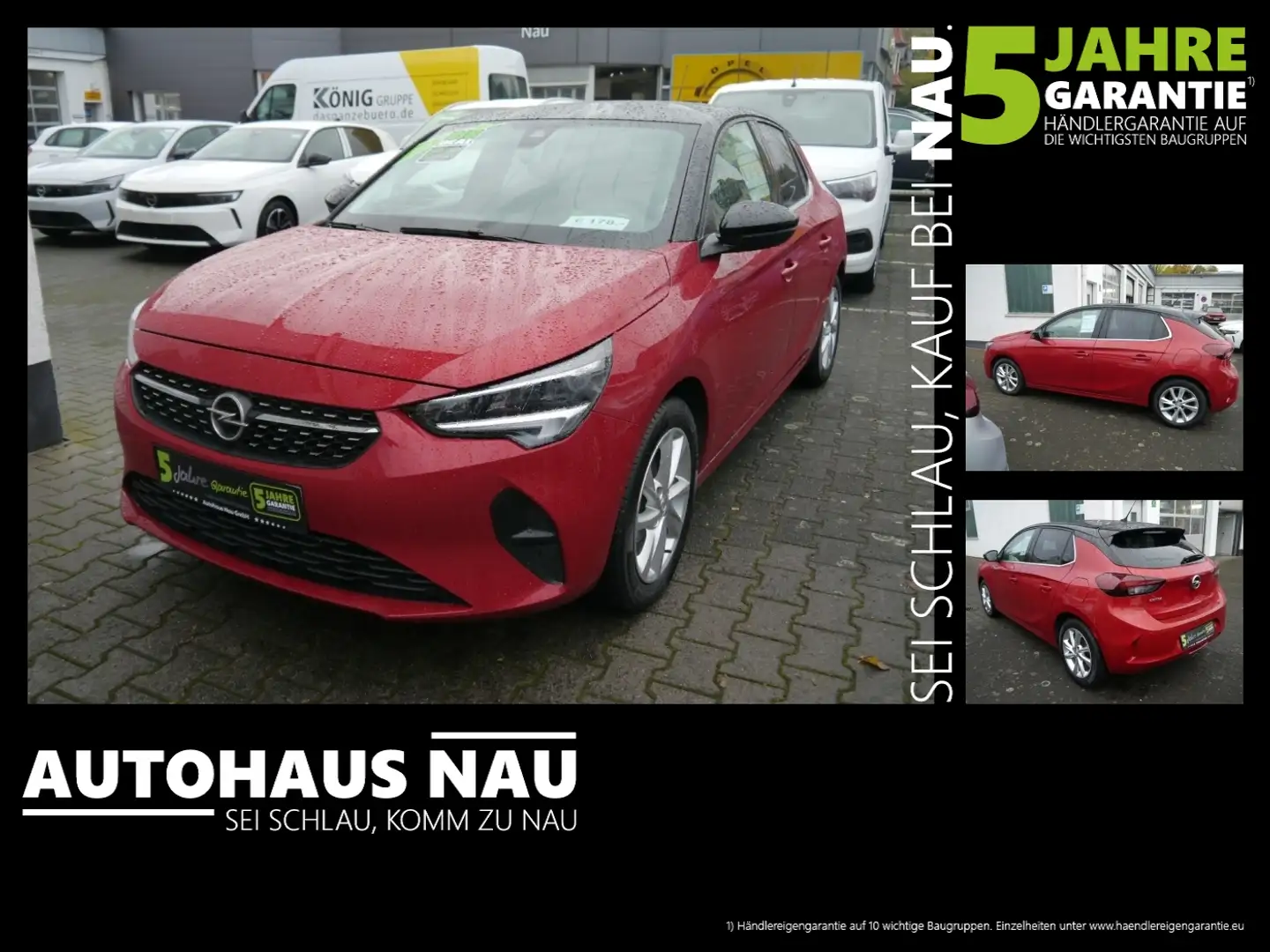 Opel Corsa F 1.2 Elegance inkl. Inspektionspaket Rood - 1