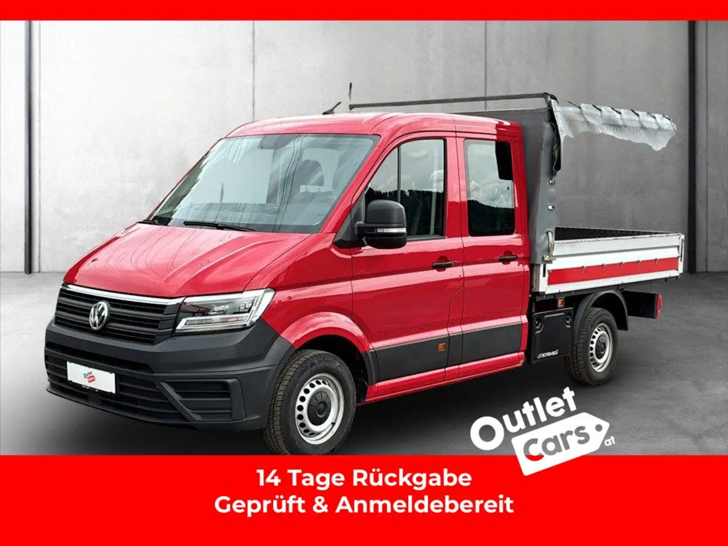 Volkswagen Crafter 35 TDI Pritsche FWD DOKA mittellang KLIMA Rot - 1