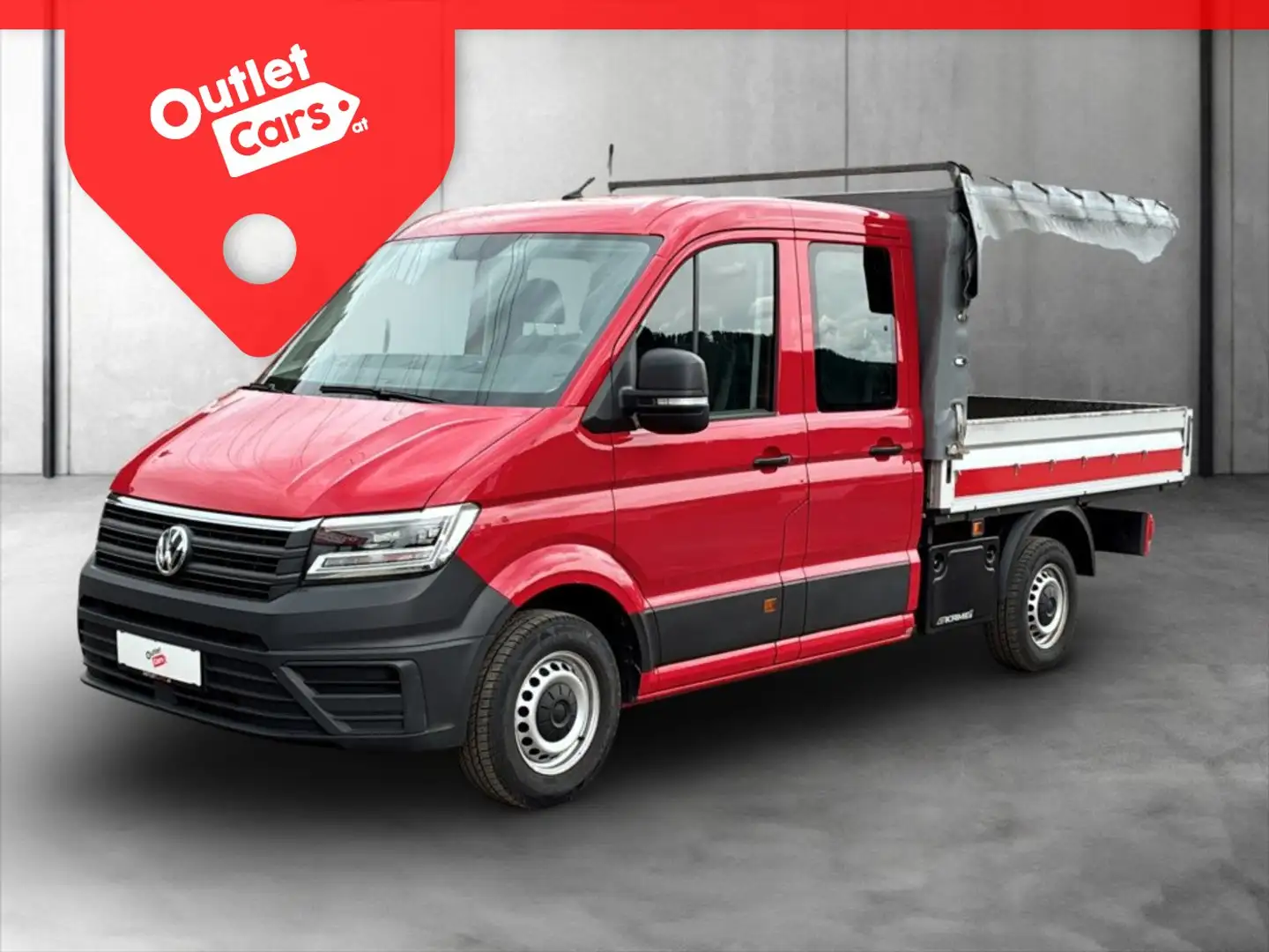 Volkswagen Crafter 35 TDI Pritsche FWD DOKA mittellang KLIMA Rot - 1