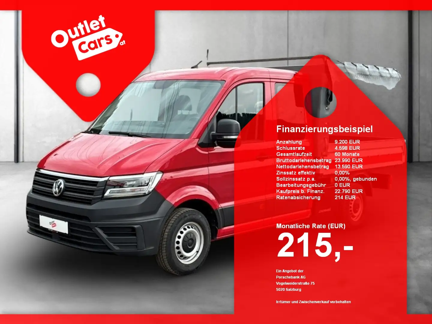 Volkswagen Crafter 35 TDI Pritsche FWD DOKA mittellang KLIMA Rot - 1