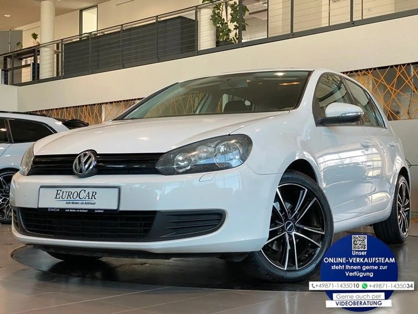 Volkswagen Golf VI 1.6 TDI BlueMotion Navi Tempomat Shzg Weiß - 1