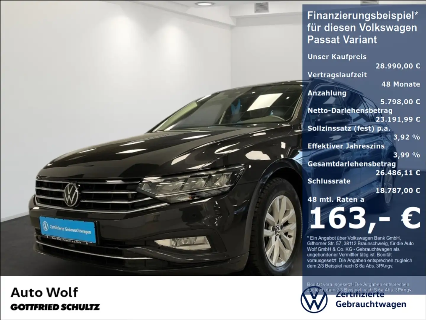 Volkswagen Passat Variant 1.5 TSI DSG Business LED Navi Sitzheizung APP-Conn Grigio - 1