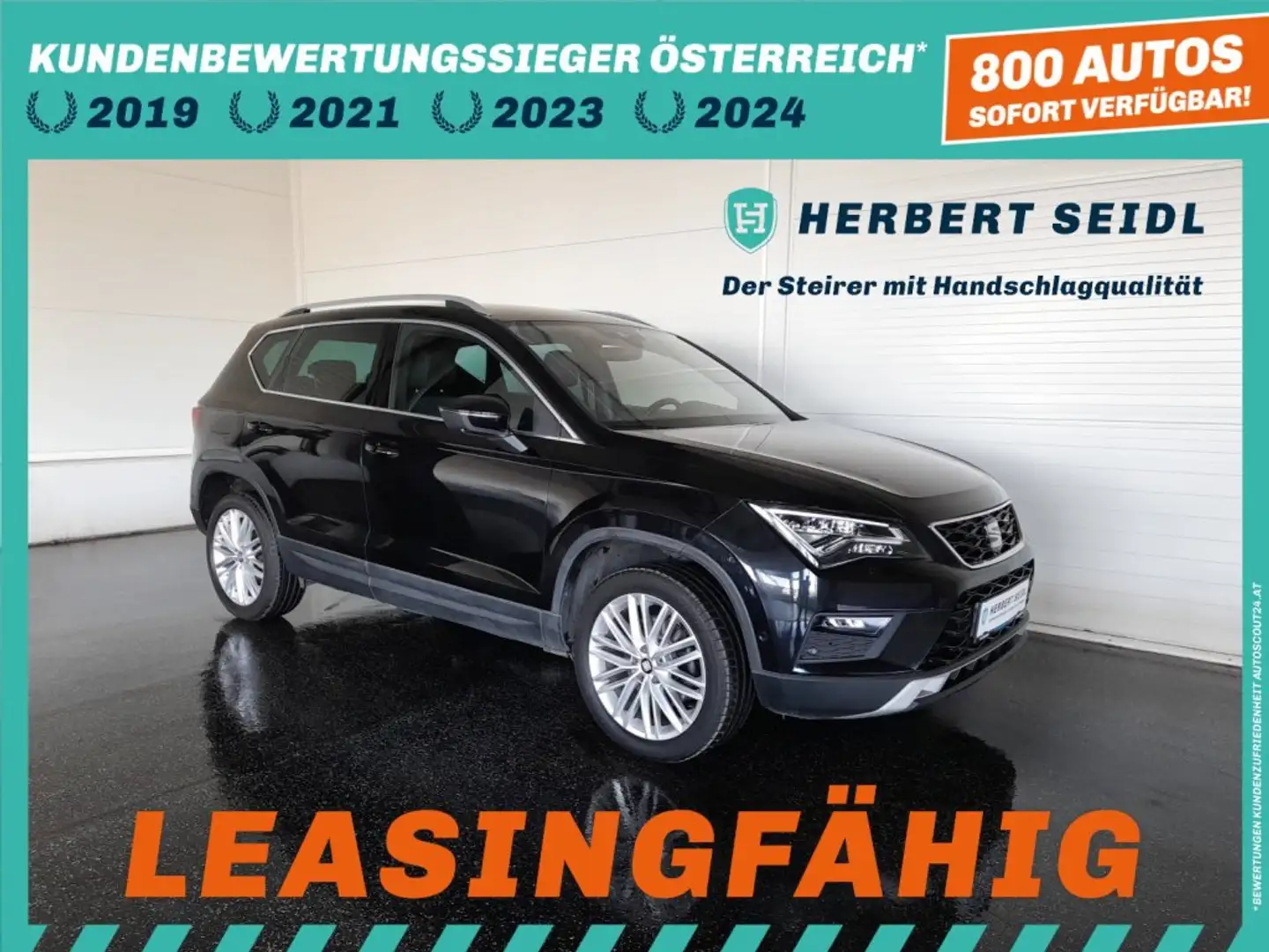 SEAT Ateca XCELLENCE 2,0 TDI DSG *STANDHZG / VOLL-LED / 18 ZOLL / NAVI / ACC / KAMERA / BEATS* Schwarz - 1