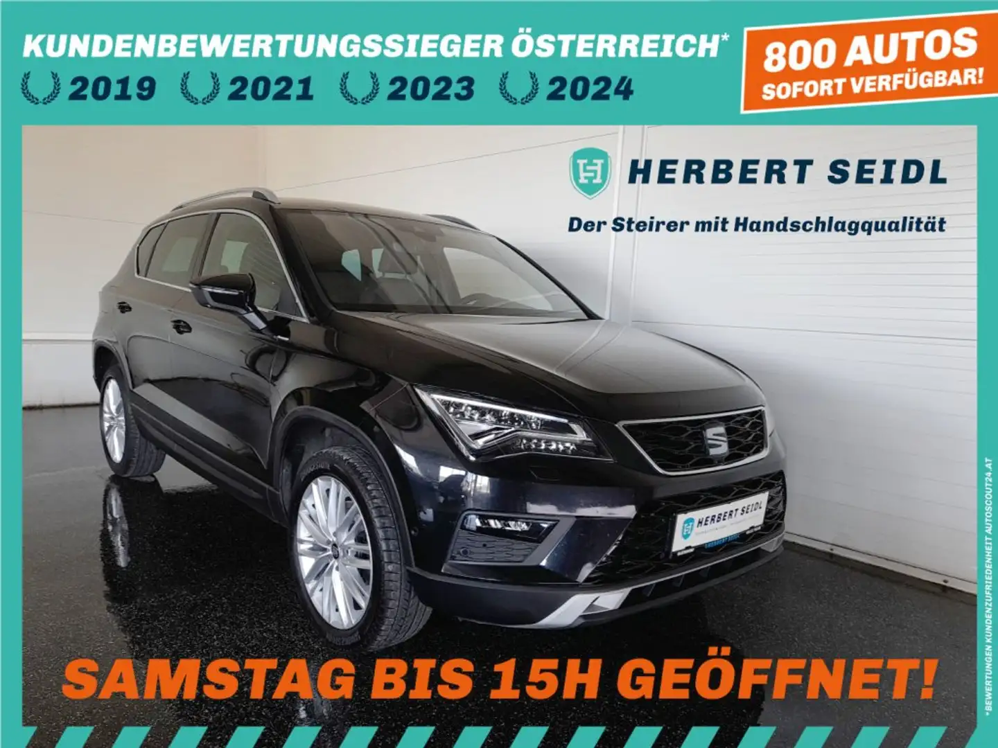 SEAT Ateca XCELLENCE 2,0 TDI DSG *STANDHZG / VOLL-LED / 18 ZOLL / NAVI / ACC / KAMERA / BEATS* Schwarz - 1