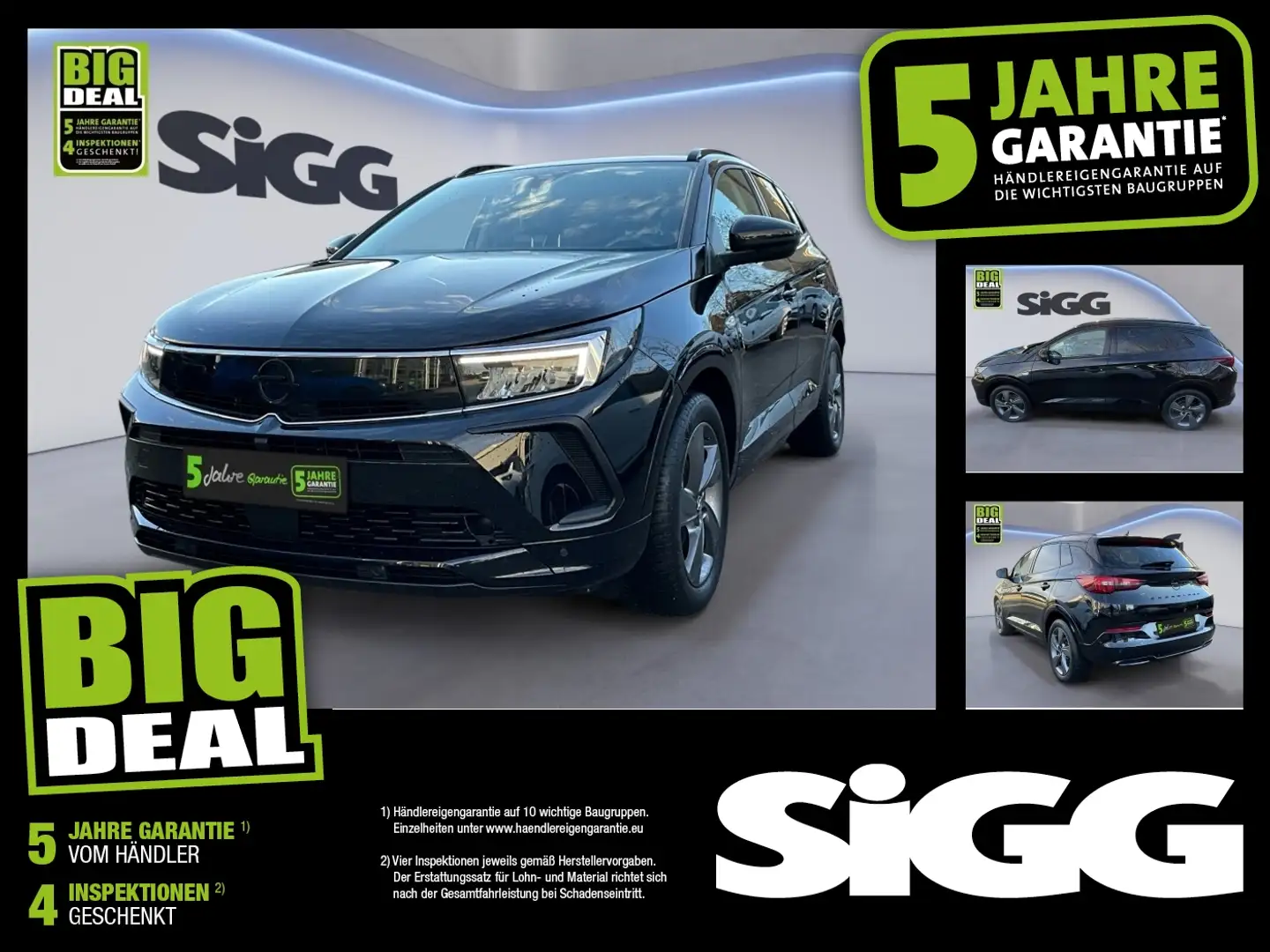 Opel Grandland 1.6 Turbo GS Line AHK Sitzheizung Schwarz - 1