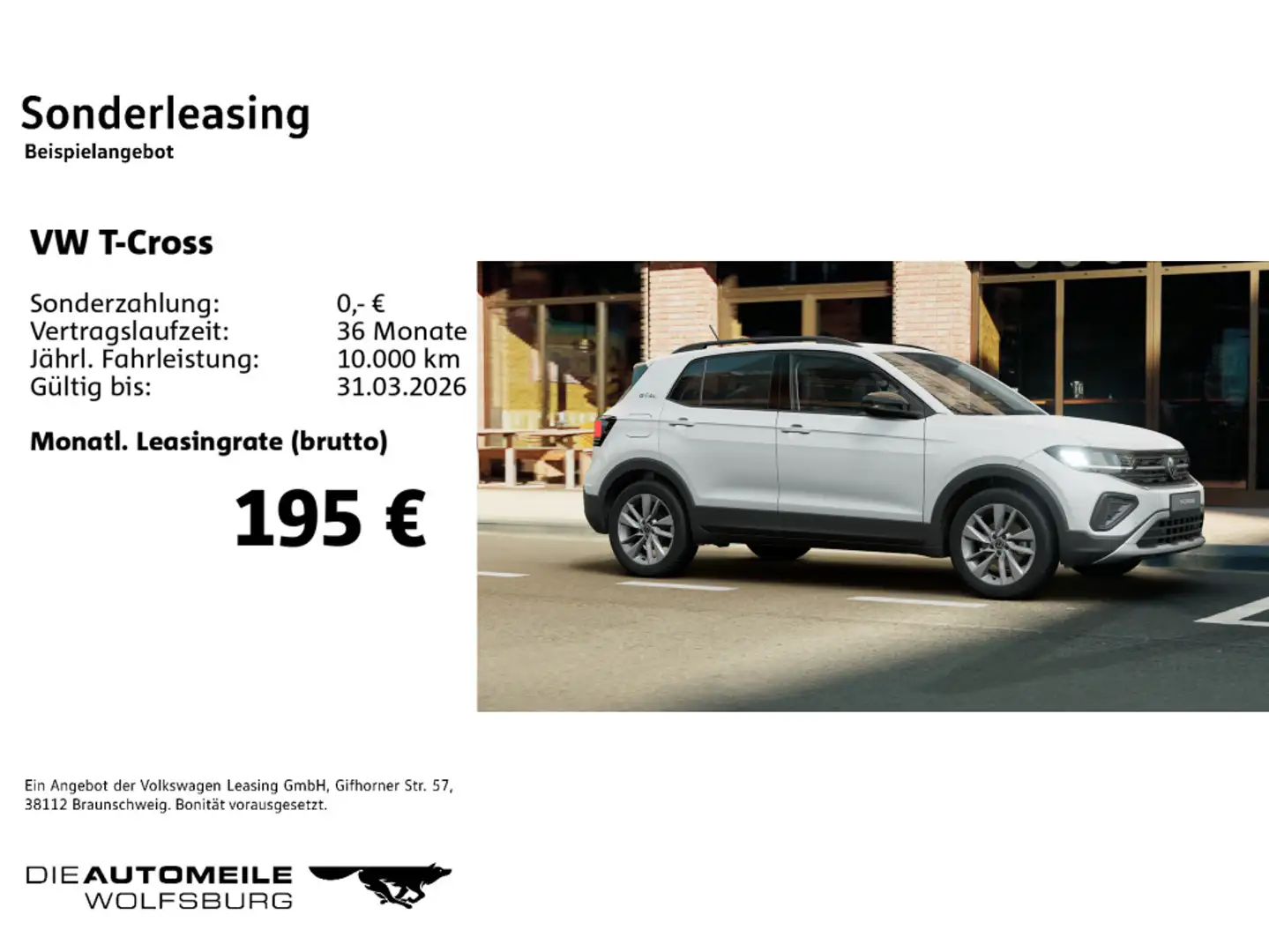 Volkswagen T-Cross 1.0 TSI Goal LED/ACC Weiß - 2