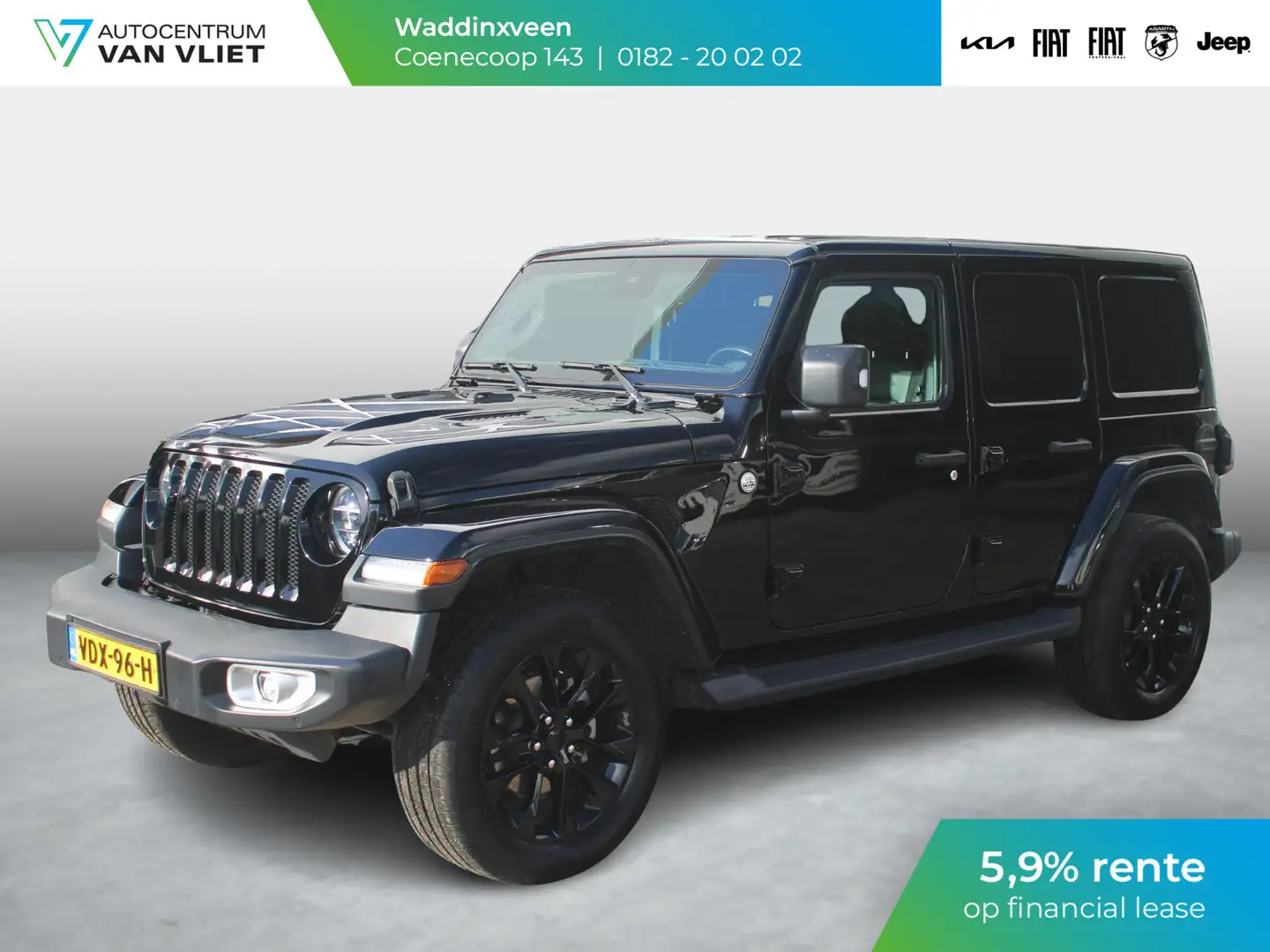 Jeep Wrangler Unlimited 2.0T Sahara | Grijs kenteken | Stoel-/St Zwart - 1
