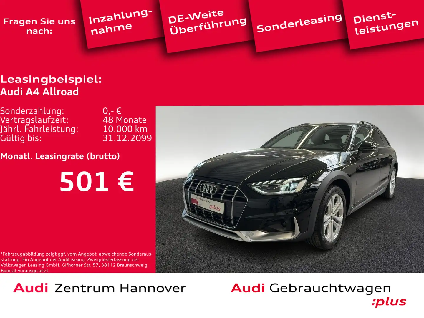 Audi A4 allroad A4 allroad quattro 40 TDI AHK LED Kamera virtual Schwarz - 1